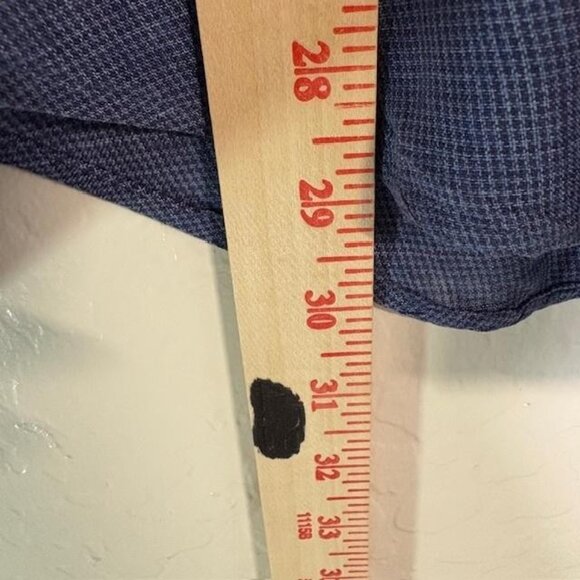 Todd Snyder Linen Shirt Mens Large Blue Mini Check Button Front Spread Collar - Picture 7 of 7